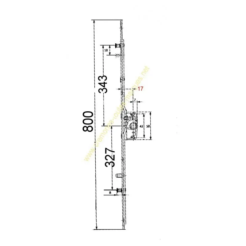 Cremone ROTO 2731 - 2731/800